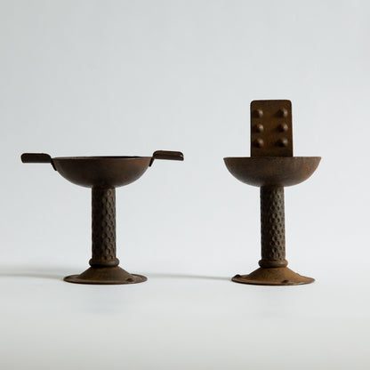 Small Arts & Crafts Ashtray & Matchbox Holder, Hugo Berger, Goberg, Germany. Circa 1910s.