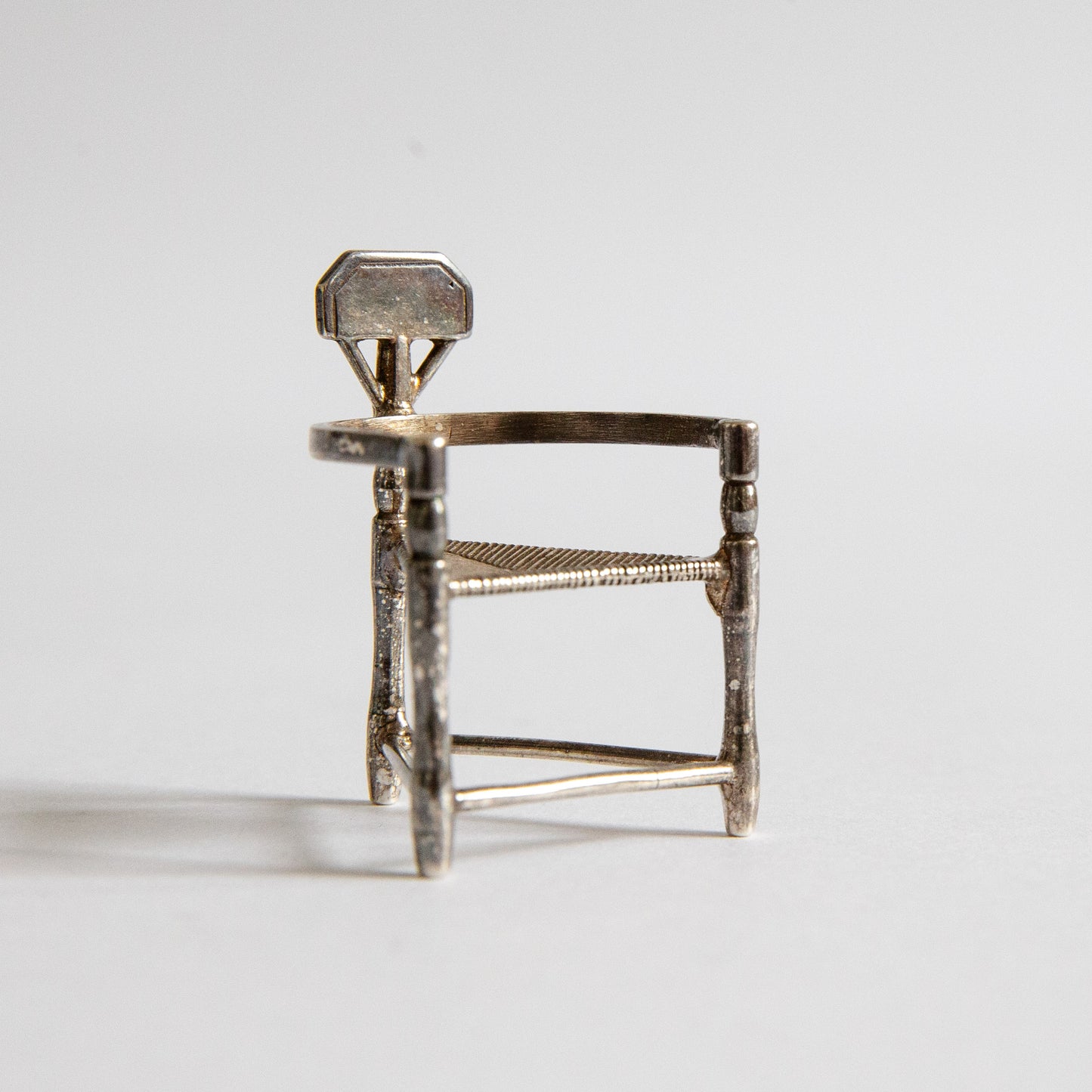 Miniature Silver Turner Chair, Koninklijke Van Kempen & Begeer, Netherlands. Mid-20th century.