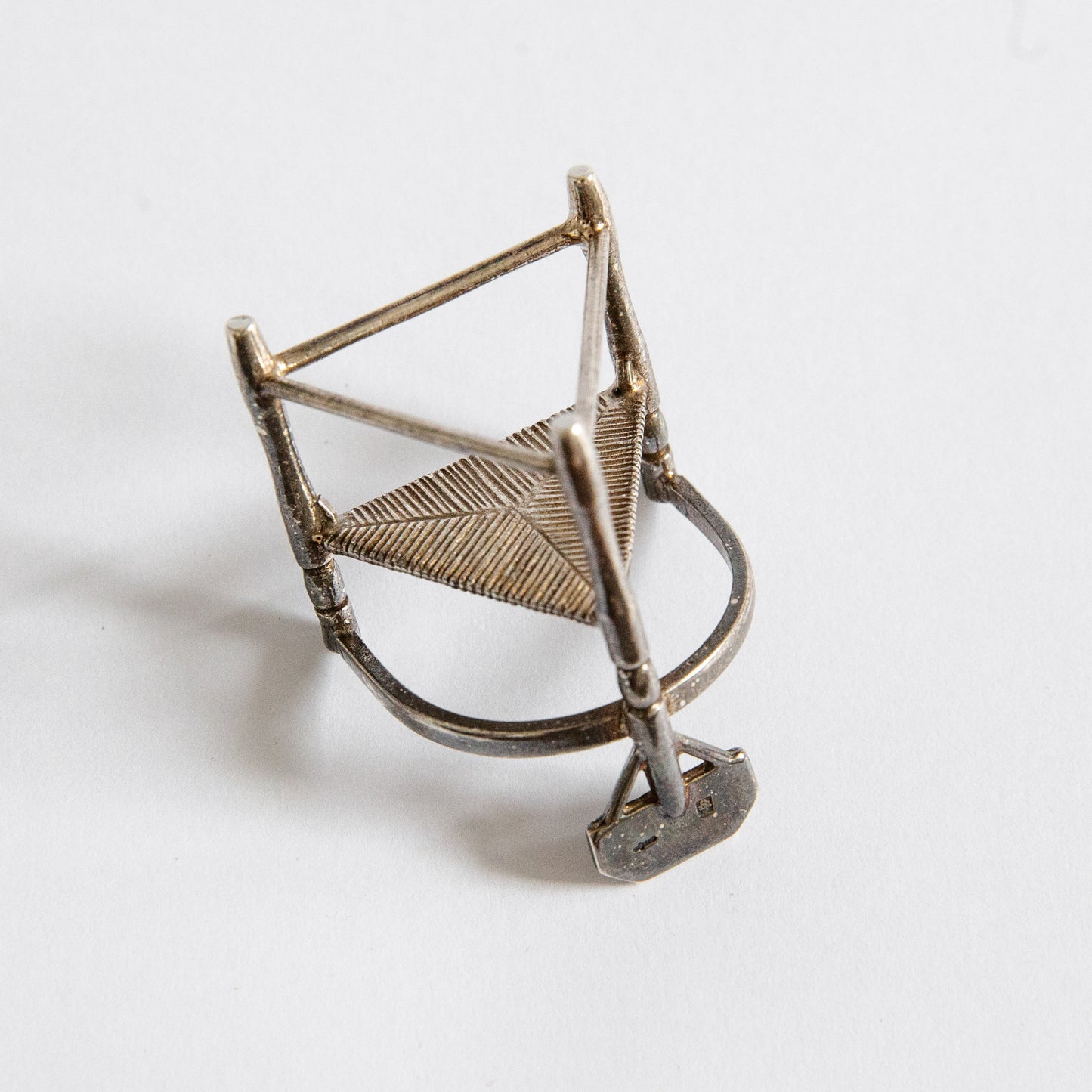 Miniature Silver Turner Chair, Koninklijke Van Kempen & Begeer, Netherlands. Mid-20th century.