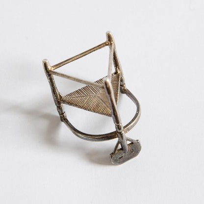 Miniature Silver Turner Chair, Koninklijke Van Kempen & Begeer, Netherlands. Mid-20th century.
