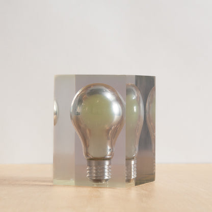 Pop Art Glow in the Dark Lightbulb Sculpture, Pierre Giraudon, France. 1970s.