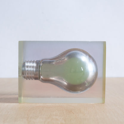 Pop Art Glow in the Dark Lightbulb Sculpture, Pierre Giraudon, France. 1970s.