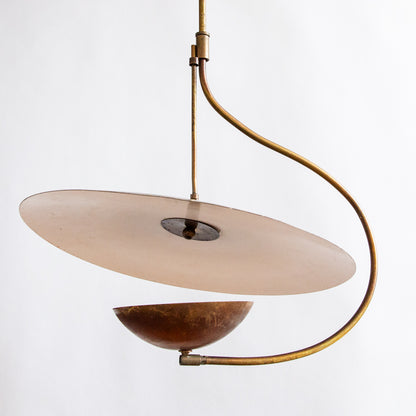 Articulating Reflector Ceiling Lamp, Italy. 1960s.