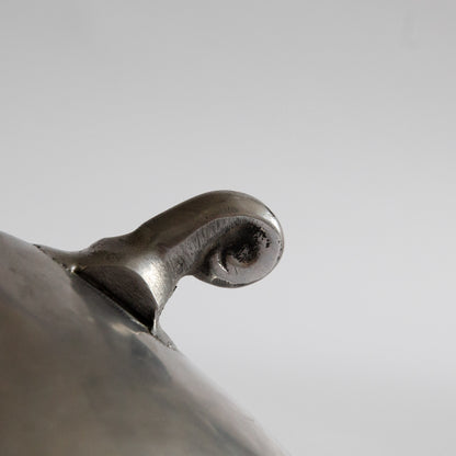 Postmodern Pewter & Mother of Pearl Footed Bowl. Early 2000s.