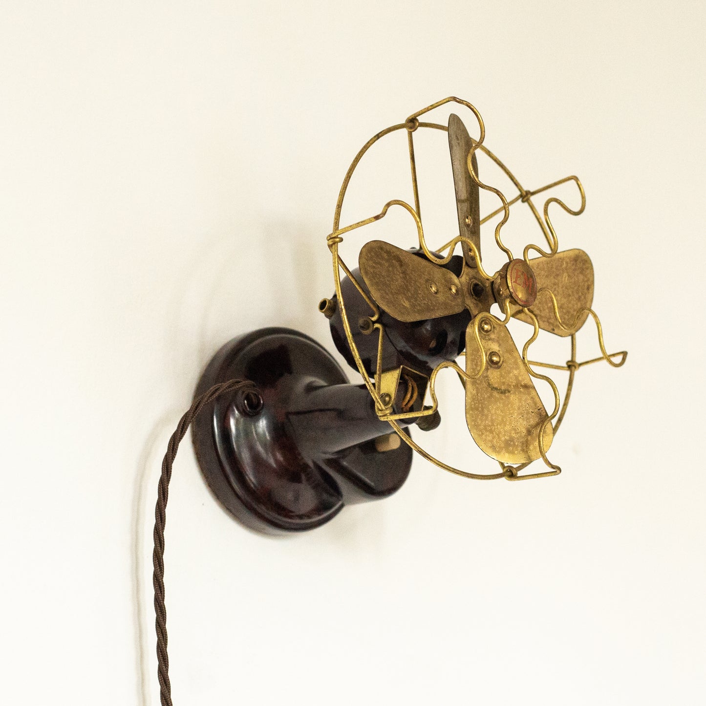 Rare bakelite desk fan, E.M.I., Netherlands. 1950s.