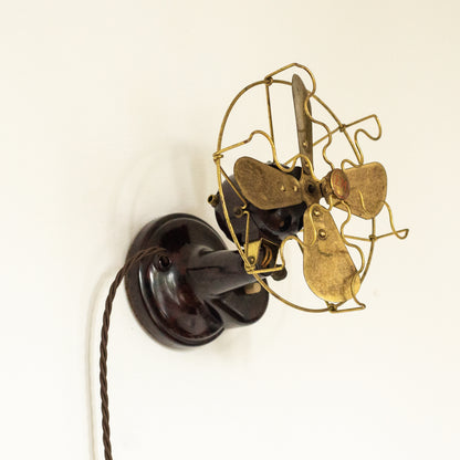 Rare bakelite desk fan, E.M.I., Netherlands. 1950s.