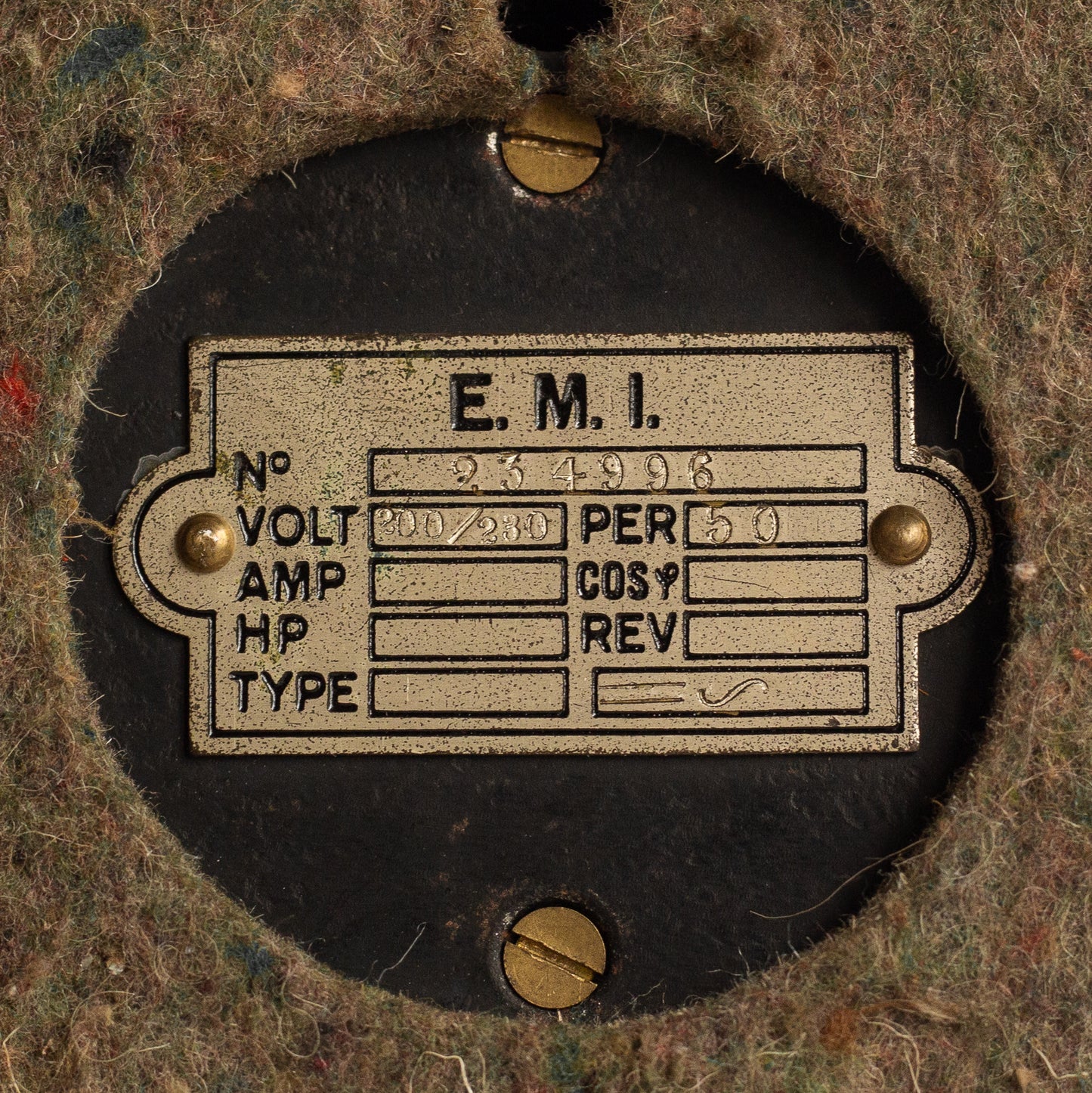Rare bakelite desk fan, E.M.I., Netherlands. 1950s.