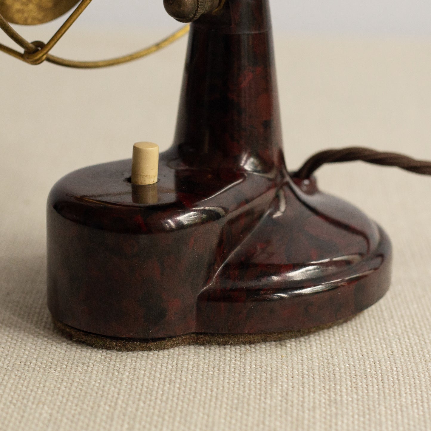Rare bakelite desk fan, E.M.I., Netherlands. 1950s.