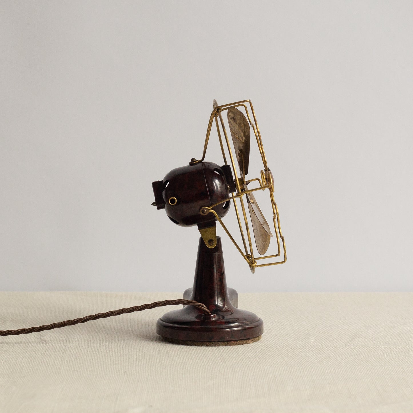 Rare bakelite desk fan, E.M.I., Netherlands. 1950s.