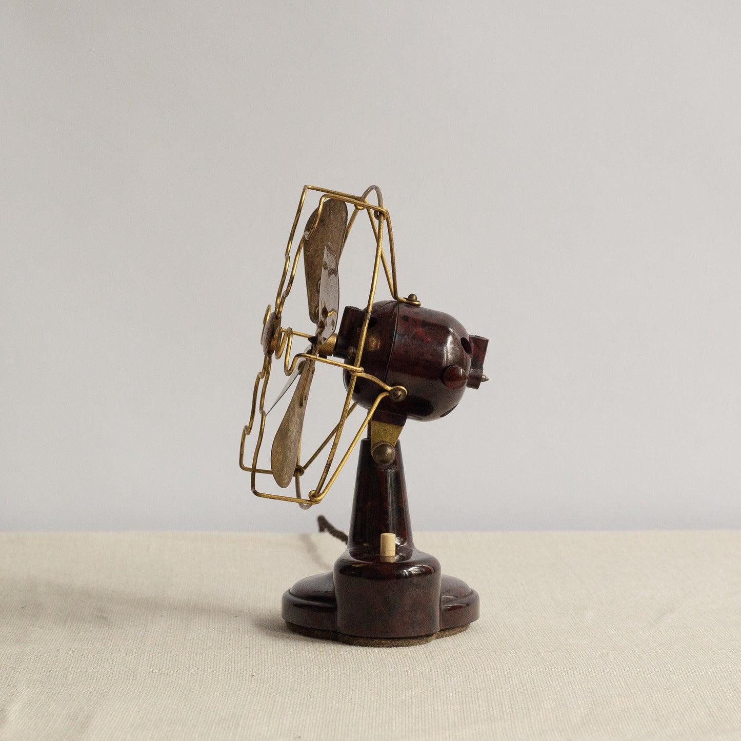 Rare bakelite desk fan, E.M.I., Netherlands. 1950s.