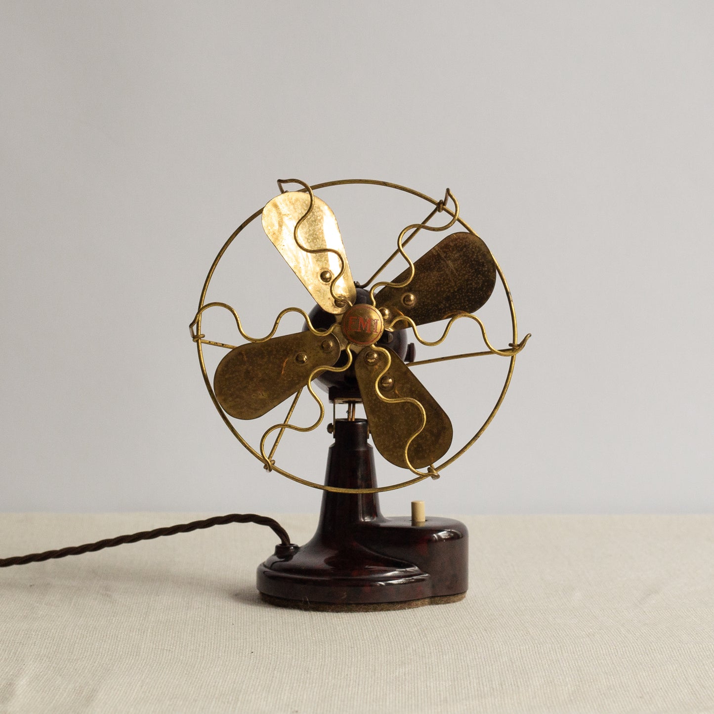 Rare bakelite desk fan, E.M.I., Netherlands. 1950s.