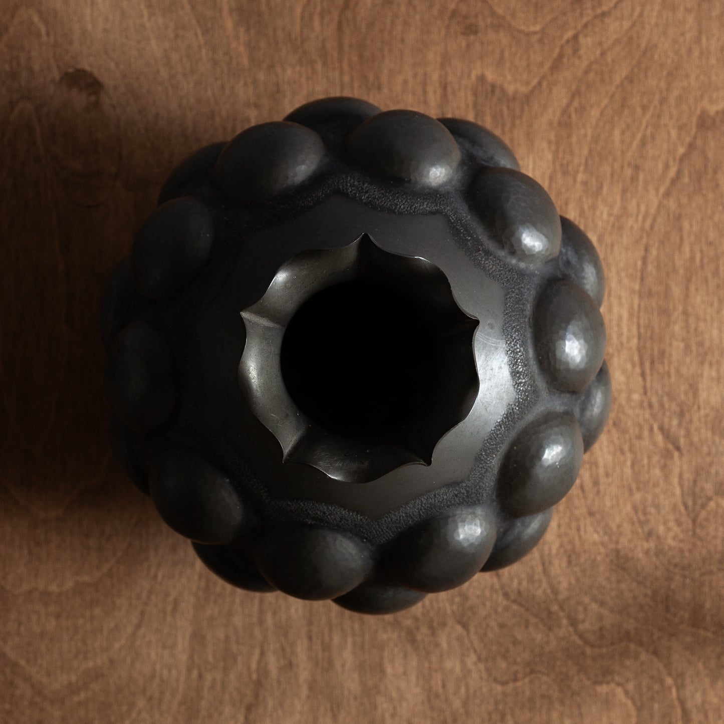 Hand Hammered Pewter Vase, Solesmes Pewter, France. 1930s.