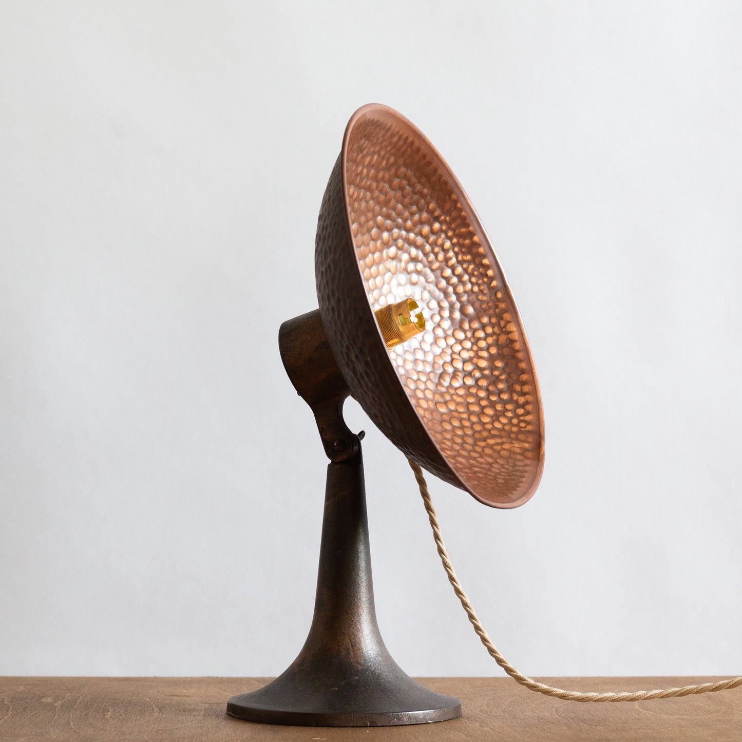 Large Copper Table Lamp, England. 1950's.