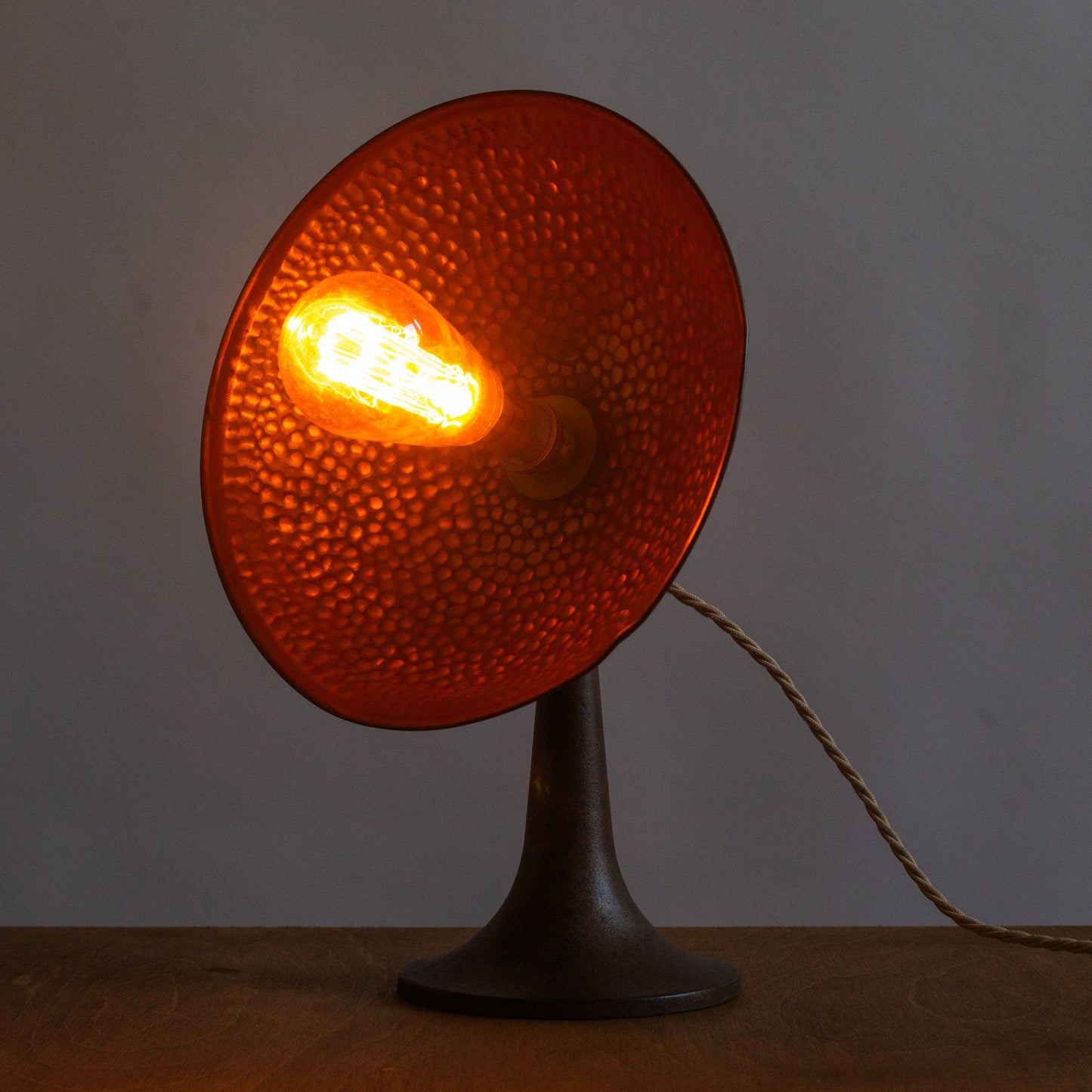 Large Copper Table Lamp, England. 1950's.
