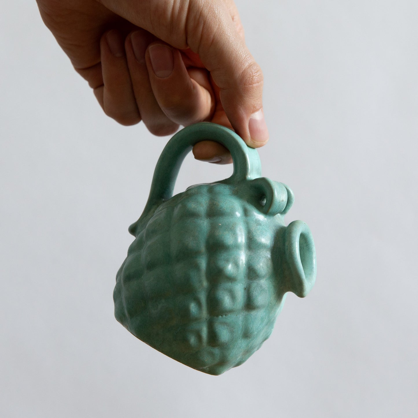 'Pineapple' Jug Model 4621-2, Michael Andersen & Søn Bornholmsk Keramik, Denmark. Late 1930s.