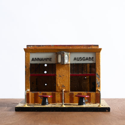 Rare Tin Luggage Check-in Illuminating Model, Kibri, Germany. Early 1930s.