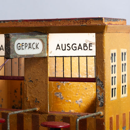 Rare Tin Luggage Check-in Illuminating Model, Kibri, Germany. Early 1930s.