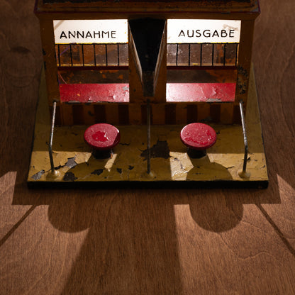 Rare Tin Luggage Check-in Illuminating Model, Kibri, Germany. Early 1930s.