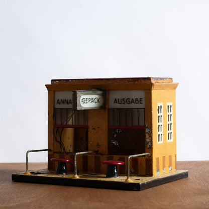 Rare Tin Luggage Check-in Illuminating Model, Kibri, Germany. Early 1930s.