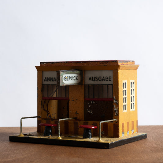 Rare Tin Luggage Check-in Illuminating Model, Kibri, Germany. Early 1930s.