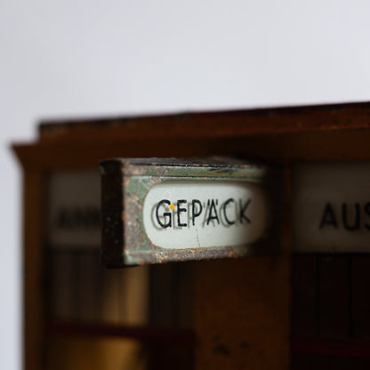 Rare Tin Luggage Check-in Illuminating Model, Kibri, Germany. Early 1930s.