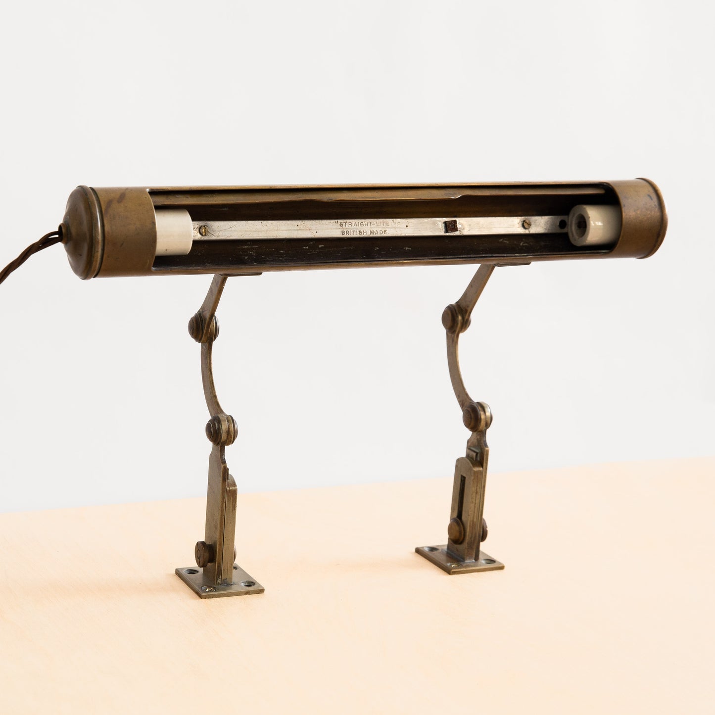 Rare 'Straight-Lite' Articulating Task Lamp, England. 1950s.