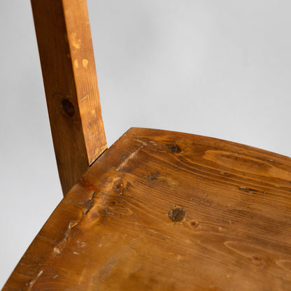 Unique Pine Stool, Possible Prototype, Richard La Trobe-Bateman, England. 1990s.