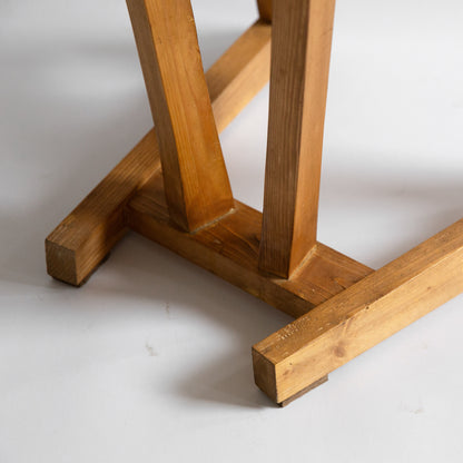 Unique Pine Stool, Possible Prototype, Richard La Trobe-Bateman, England. 1990s.