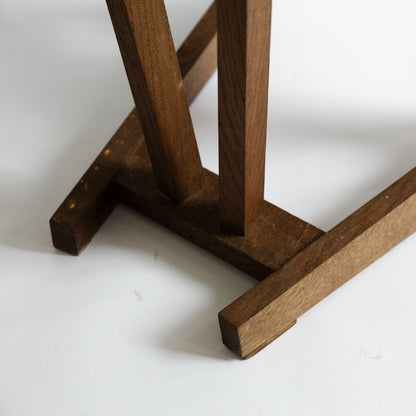 Unique Oak Stool, Richard La Trobe-Bateman, England. 1990s.