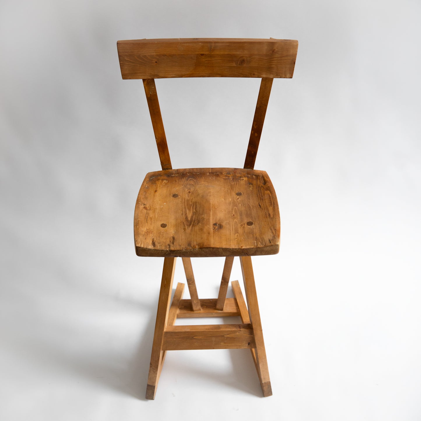 Unique Pine Stool, Possible Prototype, Richard La Trobe-Bateman, England. 1990s.