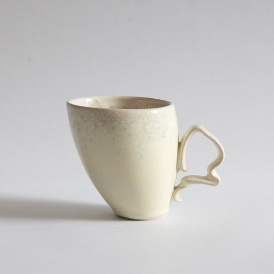 'Tango' Stoneware Mug in Cream, Jaroslav Hrustalenko, England. 2000s.