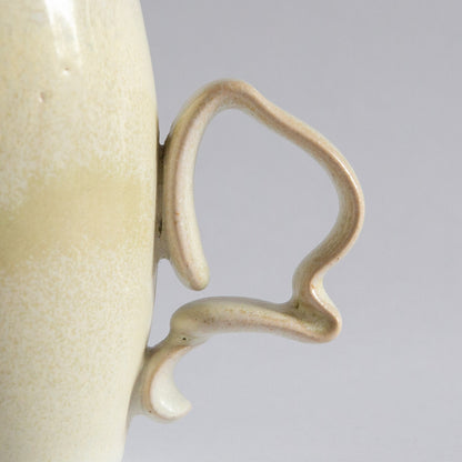 'Tango' Stoneware Mug in Off-White, Jaroslav Hrustalenko, England. 2000s.