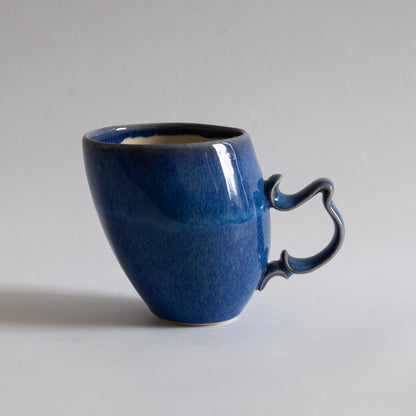 'Tango' Stoneware Mug in Cobalt, Jaroslav Hrustalenko, England. 2000s.