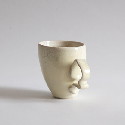 'Tango' Stoneware Mug in Cream, Jaroslav Hrustalenko, England. 2000s.