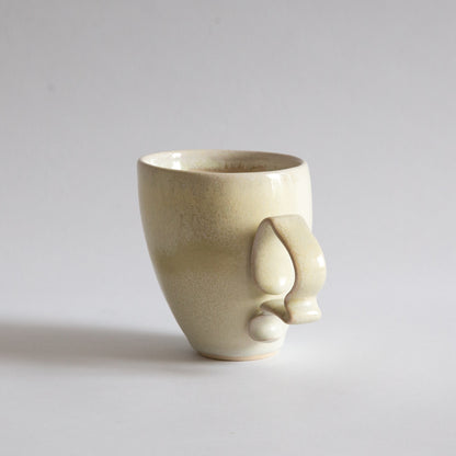 'Tango' Stoneware Mug in Off-White, Jaroslav Hrustalenko, England. 2000s.