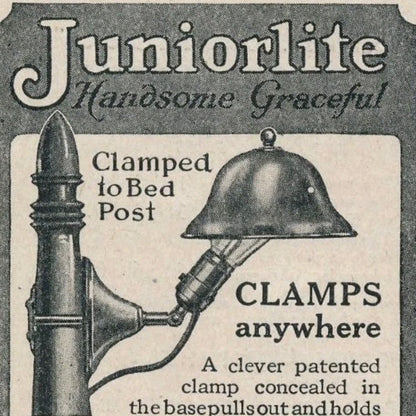Multipurpose 'Juniorlite' Clamp Lamp, The Greist MFG. Co. USA. 1930s.