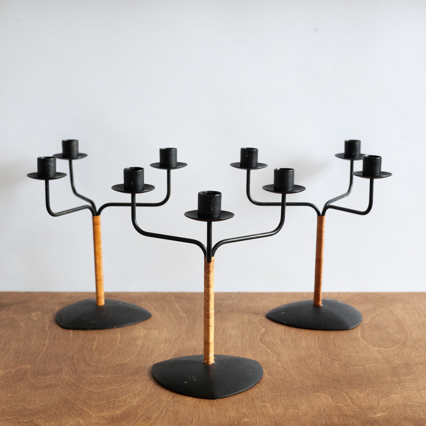 Set of three candlesticks, Laurids Lønborg, Denmark. 1960’s.