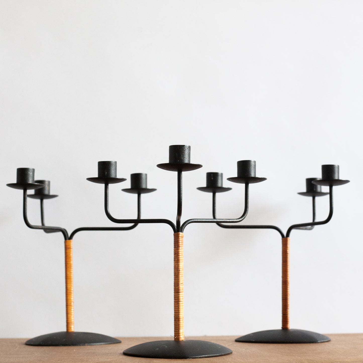 Set of three candlesticks, Laurids Lønborg, Denmark. 1960’s.