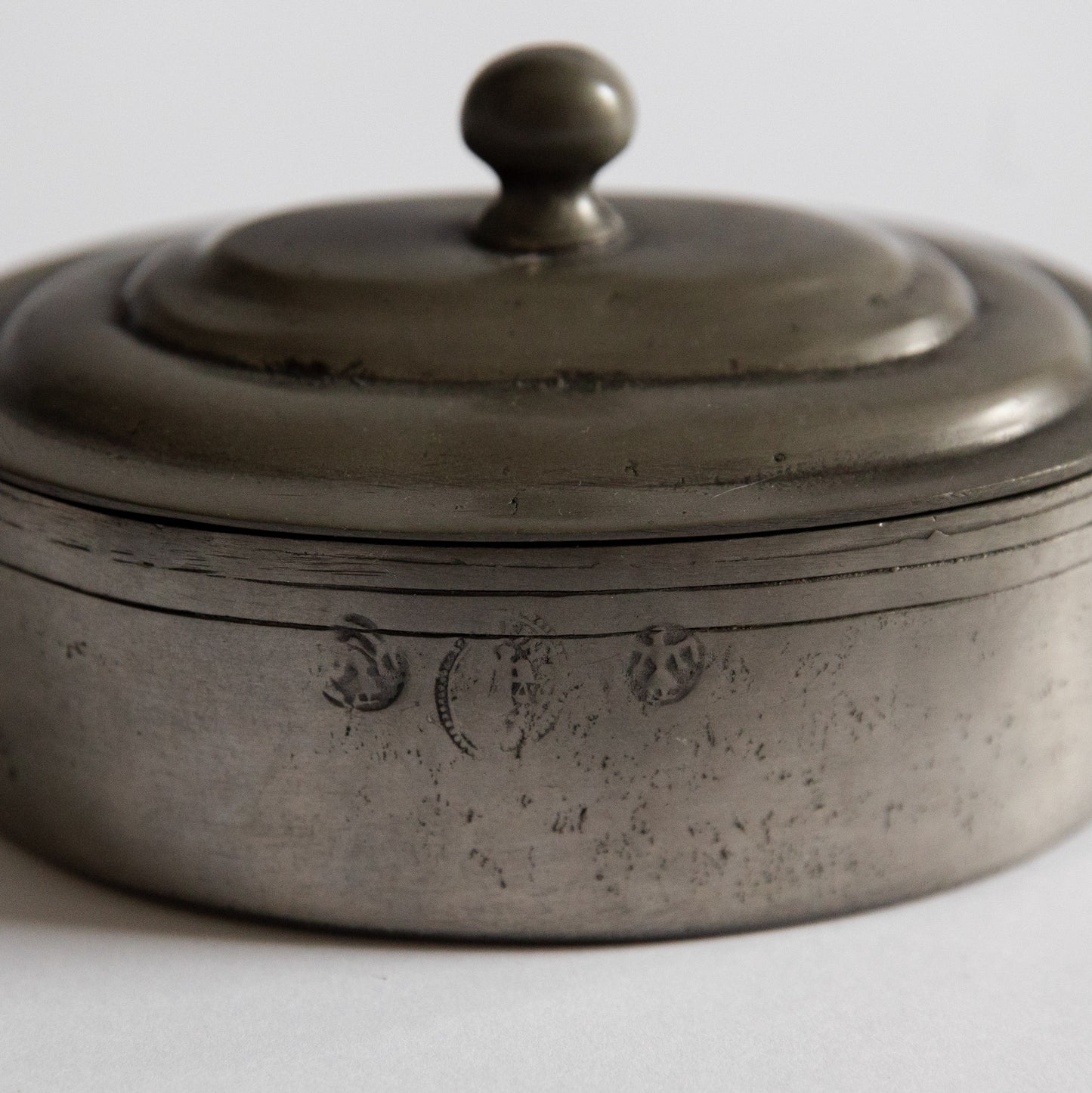 Set of Two Pewter Lidded Boxes, Germany. Early 20th century.
