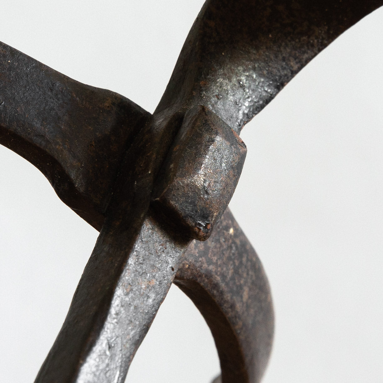 Pair of Small Wrought Iron Fire Dogs. Early 20th century.