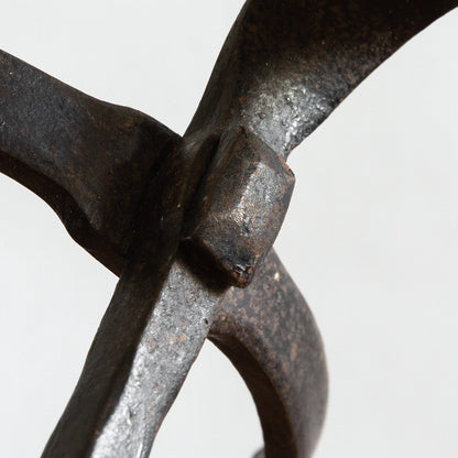 Pair of Small Wrought Iron Fire Dogs. Early 20th century.