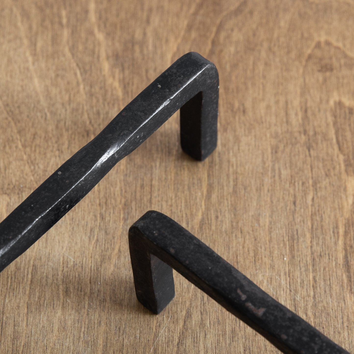 Pair of Small Wrought Iron Fire Dogs. Early 20th century.