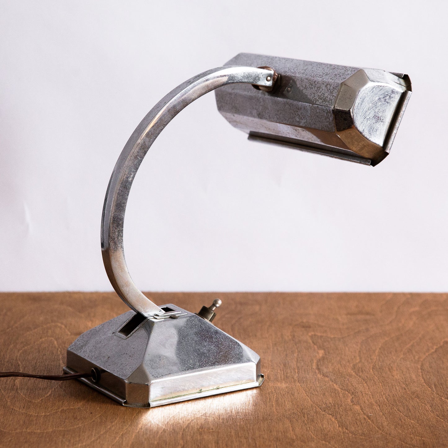 Chrome Plated Bankers Lamp, France. 1930s.
