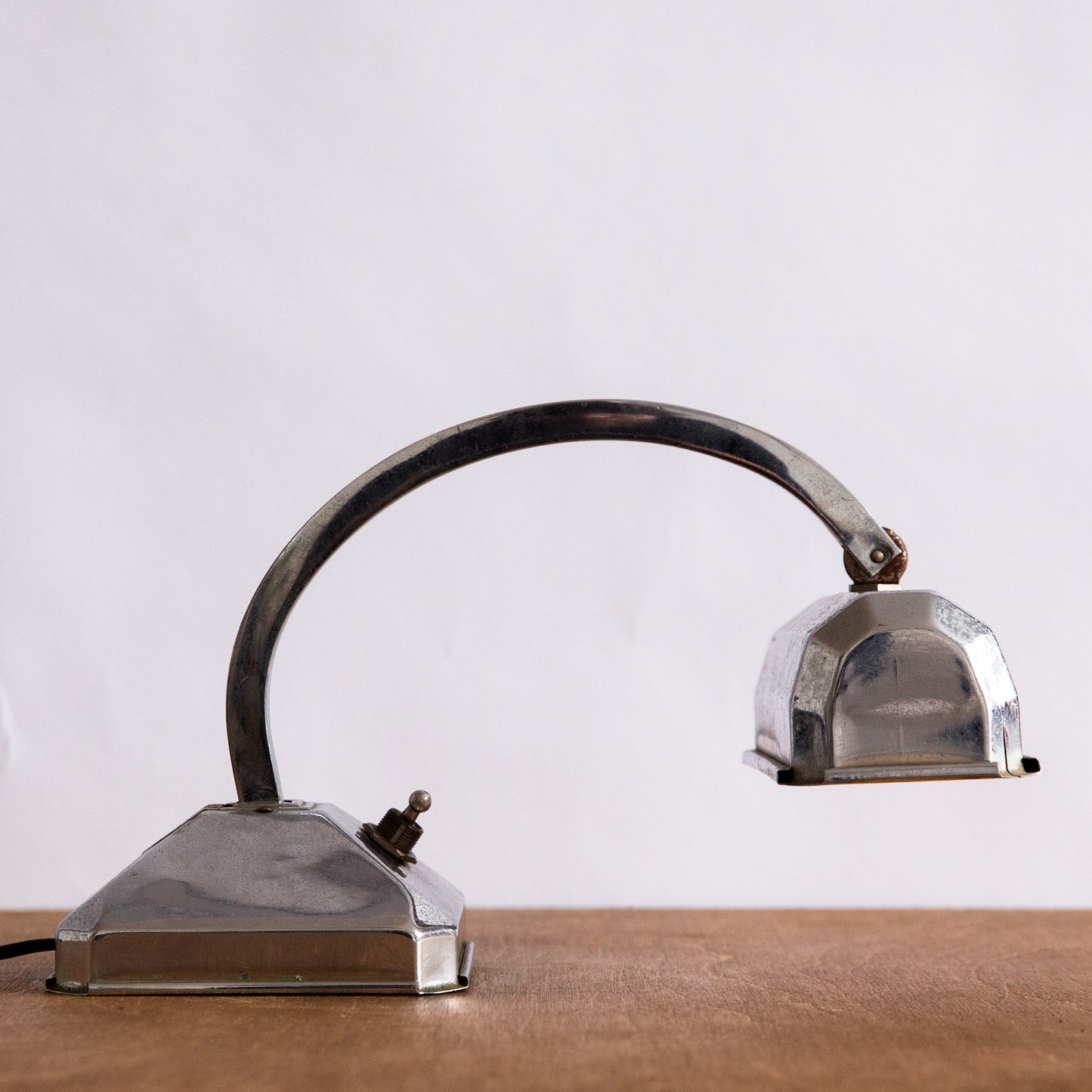 Chrome Plated Bankers Lamp, France. 1930s.
