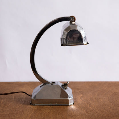 Chrome Plated Bankers Lamp, France. 1930s.