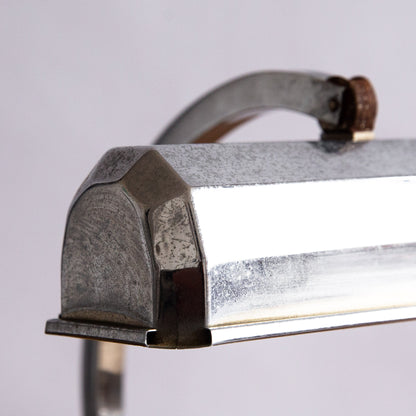 Chrome Plated Bankers Lamp, France. 1930s.