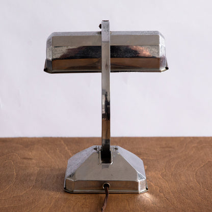 Chrome Plated Bankers Lamp, France. 1930s.