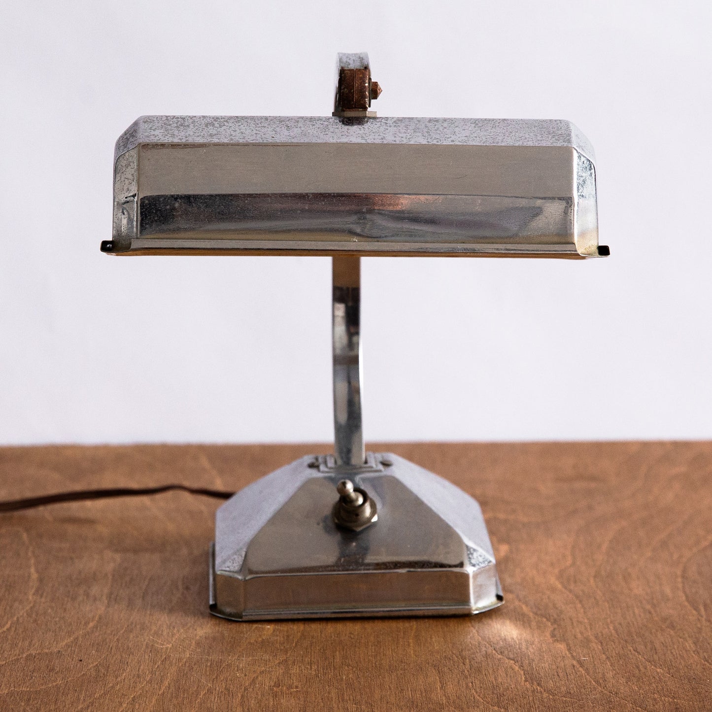 Chrome Plated Bankers Lamp, France. 1930s.