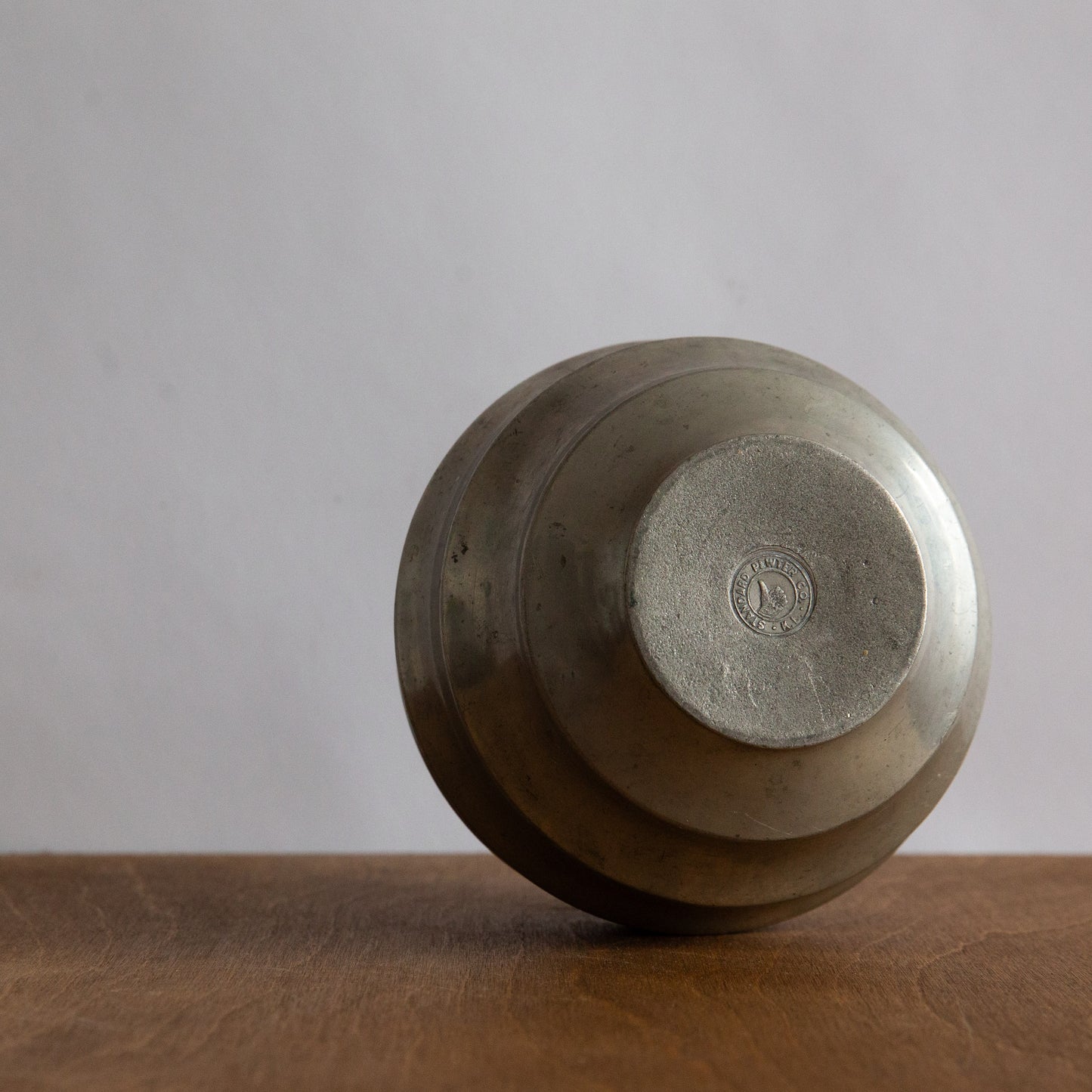 Pewter Vase, K.L Standard Pewter Co., Malaysia. Late c20th.