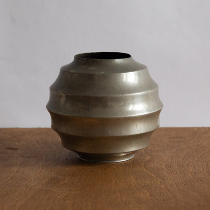 Pewter Vase, K.L Standard Pewter Co., Malaysia. Late c20th.